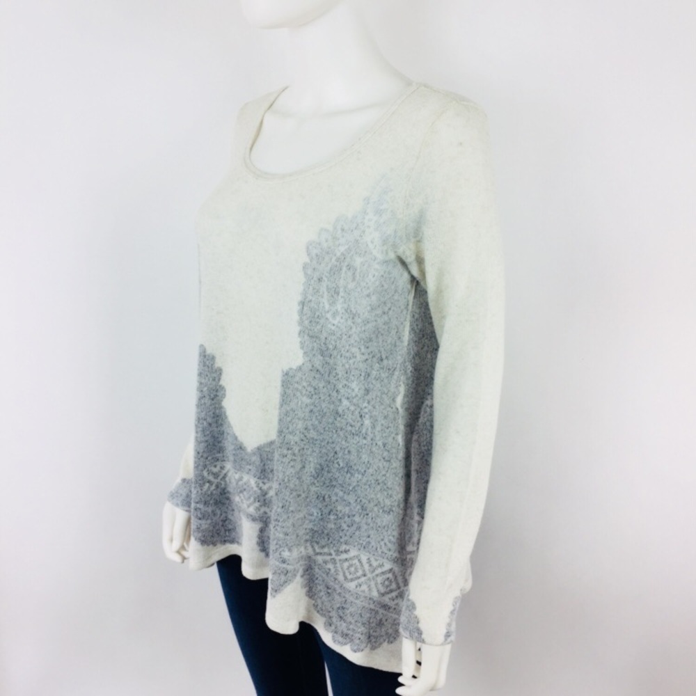 Anthropologie Blu Pepper Ivory Asymmetric Sweater - Picture 2 of 7